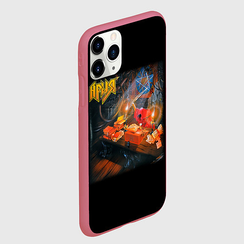 Чехол iPhone 11 Pro матовый Ария / 3D-Малиновый – фото 2