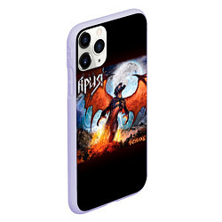 Чехол iPhone 11 Pro матовый Ария, цвет: 3D-светло-сиреневый — фото 2