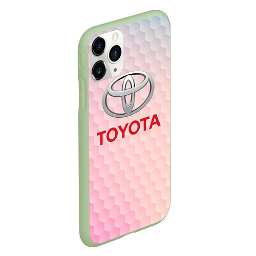 Чехол iPhone 11 Pro матовый TOYOTA / 3D-Салатовый – фото 2