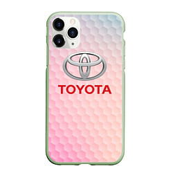 Чехол iPhone 11 Pro матовый TOYOTA, цвет: 3D-салатовый