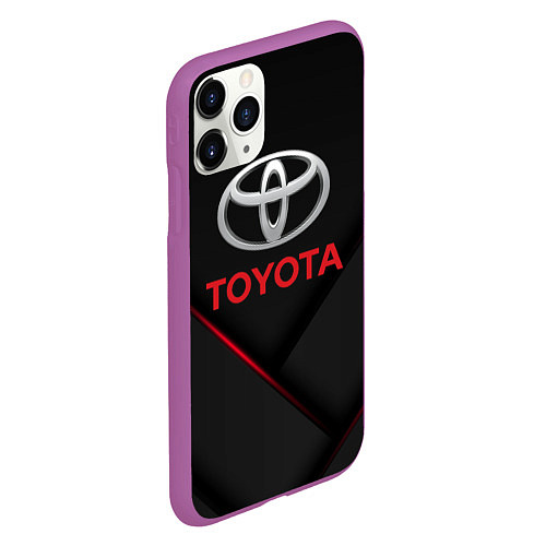 Чехол iPhone 11 Pro матовый TOYOTA / 3D-Фиолетовый – фото 2