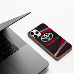 Чехол iPhone 11 Pro матовый TOYOTA, цвет: 3D-коричневый — фото 2