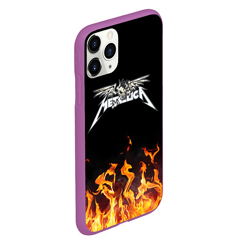 Чехол iPhone 11 Pro матовый Metallica / 3D-Фиолетовый – фото 2