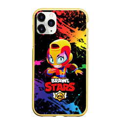 Чехол iPhone 11 Pro матовый Brawl Stars MAX, цвет: 3D-желтый