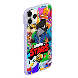 Чехол iPhone 11 Pro матовый BRAWL STARS CROW, цвет: 3D-светло-сиреневый — фото 2