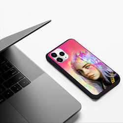 Чехол iPhone 11 Pro матовый РАДУЖНЫЙ ОГОНЬ, цвет: 3D-черный — фото 2