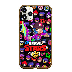 Чехол iPhone 11 Pro матовый BRAWL STARS BIBI, цвет: 3D-коричневый