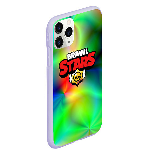 Чехол iPhone 11 Pro матовый BRAWL STARS / 3D-Светло-сиреневый – фото 2