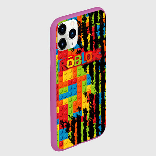 Чехол iPhone 11 Pro матовый Roblox / 3D-Фиолетовый – фото 2