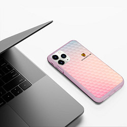 Чехол iPhone 11 Pro матовый PORSCHE, цвет: 3D-розовый — фото 2