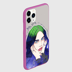 Чехол iPhone 11 Pro матовый BILLIE EILISH, цвет: 3D-фиолетовый — фото 2