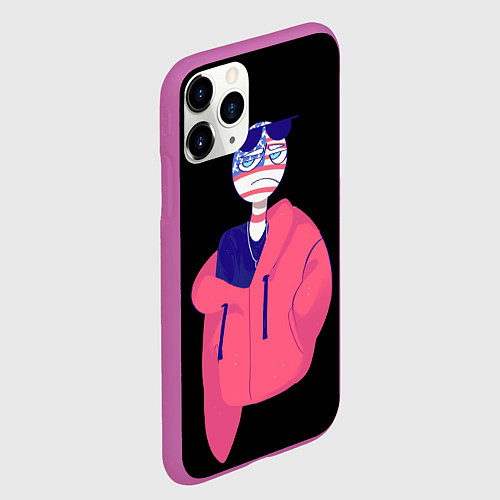 Чехол iPhone 11 Pro матовый СountryHumans / 3D-Фиолетовый – фото 2
