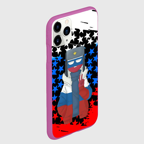 Чехол iPhone 11 Pro матовый CountryHumans / 3D-Фиолетовый – фото 2