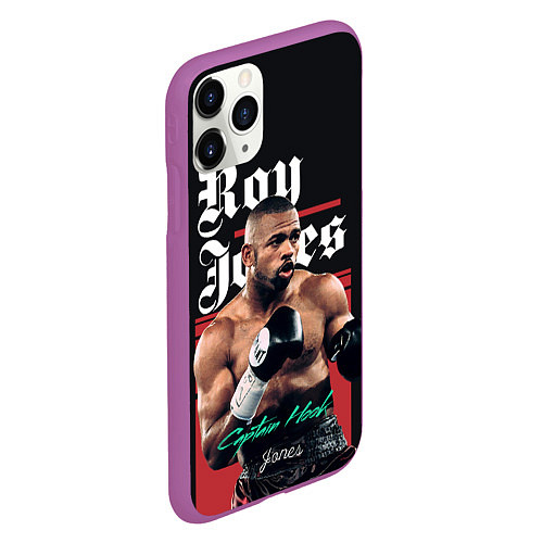 Чехол iPhone 11 Pro матовый Roy Jones / 3D-Фиолетовый – фото 2