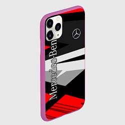 Чехол iPhone 11 Pro матовый Mercedes-Benz, цвет: 3D-фиолетовый — фото 2