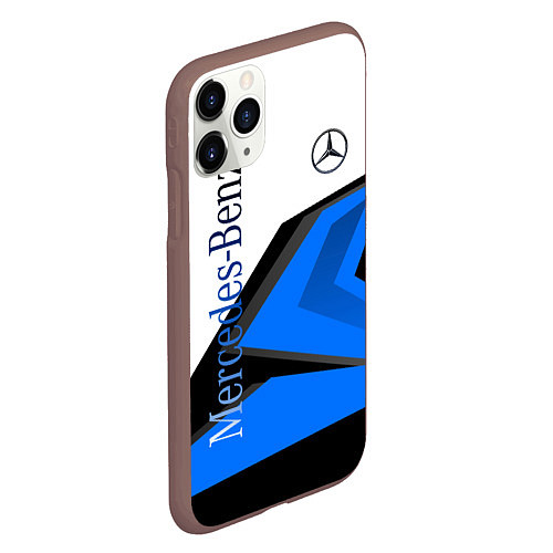 Чехол iPhone 11 Pro матовый Mercedes-Benz / 3D-Коричневый – фото 2