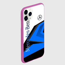 Чехол iPhone 11 Pro матовый Mercedes-Benz, цвет: 3D-фиолетовый — фото 2