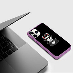 Чехол iPhone 11 Pro матовый Lama, цвет: 3D-фиолетовый — фото 2