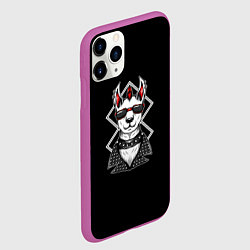Чехол iPhone 11 Pro матовый Lama, цвет: 3D-фиолетовый — фото 2