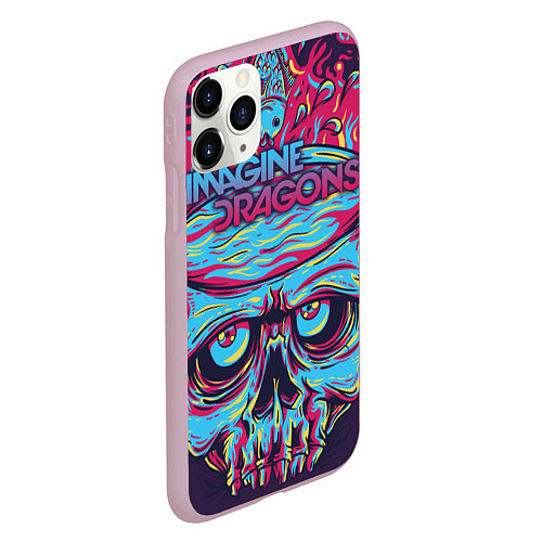 Чехол iPhone 11 Pro матовый Imagine Dragons / 3D-Розовый – фото 2