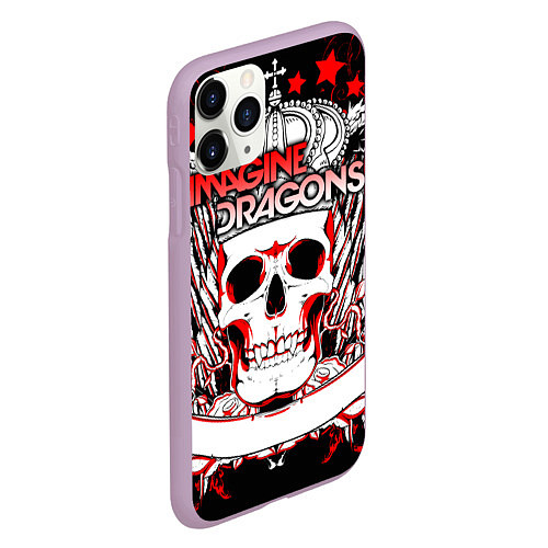 Чехол iPhone 11 Pro матовый Imagine Dragons / 3D-Сиреневый – фото 2