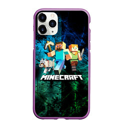 Чехол iPhone 11 Pro матовый Minecraft Майнкрафт