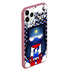 Чехол iPhone 11 Pro матовый CountryHumans, цвет: 3D-малиновый — фото 2