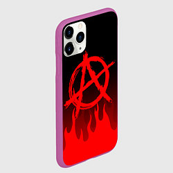 Чехол iPhone 11 Pro матовый АНАРХИЯ, цвет: 3D-фиолетовый — фото 2
