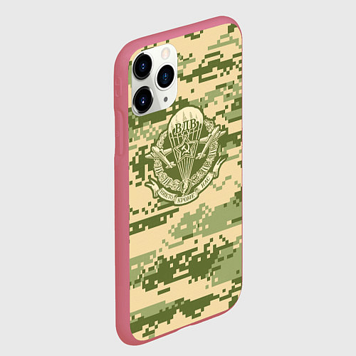 Чехол iPhone 11 Pro матовый ВДВ СССР / 3D-Малиновый – фото 2