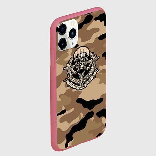 Чехол iPhone 11 Pro матовый ВДВ СССР / 3D-Малиновый – фото 2