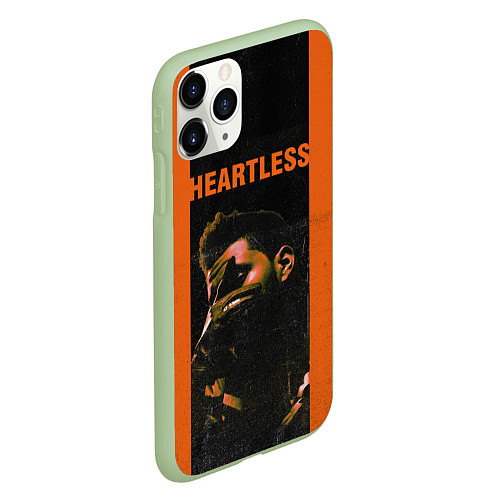 Чехол iPhone 11 Pro матовый HEARTLESS / 3D-Салатовый – фото 2