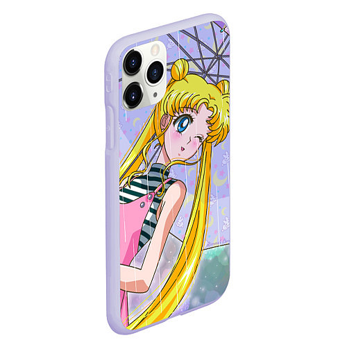 Чехол iPhone 11 Pro матовый Sailor Moon / 3D-Светло-сиреневый – фото 2