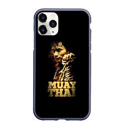 Чехол iPhone 11 Pro матовый Tony Jaa, цвет: 3D-серый