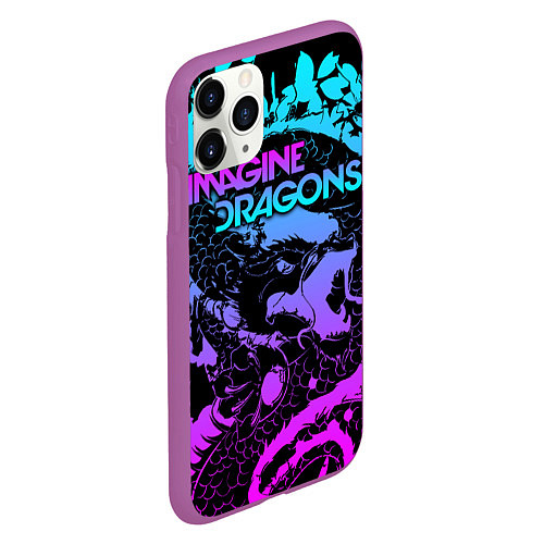 Чехол iPhone 11 Pro матовый Imagine Dragons / 3D-Фиолетовый – фото 2