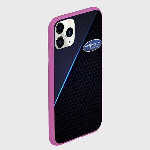 Чехол iPhone 11 Pro матовый SUBARU / 3D-Фиолетовый – фото 2