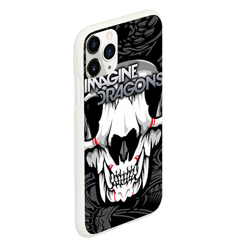 Чехол iPhone 11 Pro матовый Imagine Dragons / 3D-Белый – фото 2
