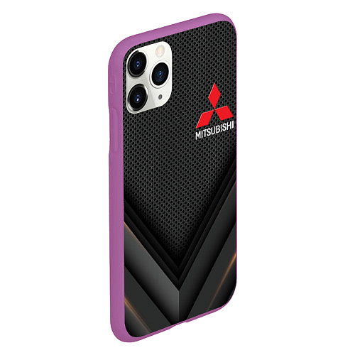 Чехол iPhone 11 Pro матовый MITSUBISHI / 3D-Фиолетовый – фото 2