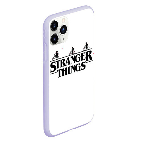 Чехол iPhone 11 Pro матовый STRANGER THINGS / 3D-Светло-сиреневый – фото 2