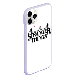 Чехол iPhone 11 Pro матовый STRANGER THINGS, цвет: 3D-светло-сиреневый — фото 2