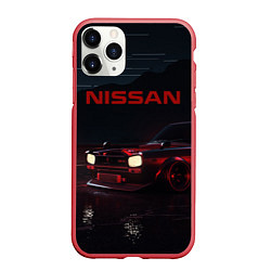 Чехол iPhone 11 Pro матовый NISSAN, цвет: 3D-красный