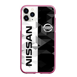 Чехол iPhone 11 Pro матовый NISSAN, цвет: 3D-малиновый