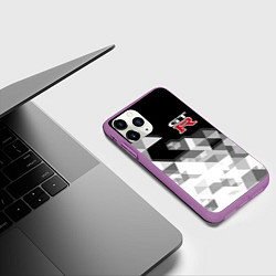 Чехол iPhone 11 Pro матовый NISSAN GTR, цвет: 3D-фиолетовый — фото 2