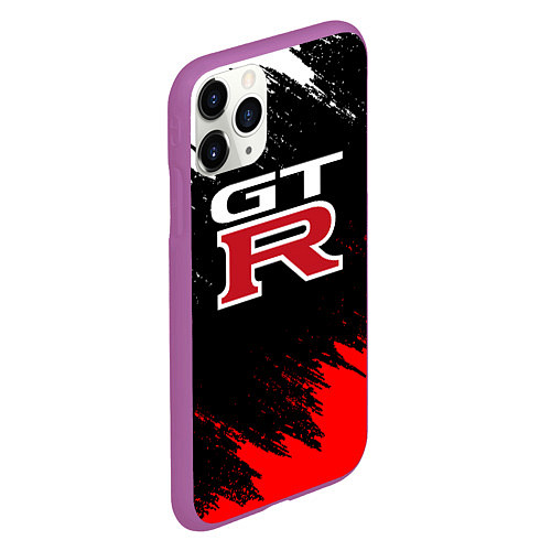 Чехол iPhone 11 Pro матовый NISSAN GTR / 3D-Фиолетовый – фото 2