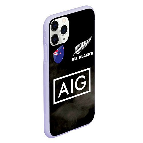 Чехол iPhone 11 Pro матовый ALL BLACKS / 3D-Светло-сиреневый – фото 2