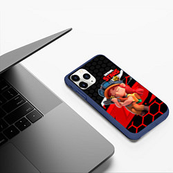 Чехол iPhone 11 Pro матовый Jessie brawl stars, цвет: 3D-тёмно-синий — фото 2