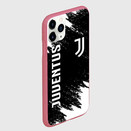 Чехол iPhone 11 Pro матовый JUVENTUS / 3D-Малиновый – фото 2