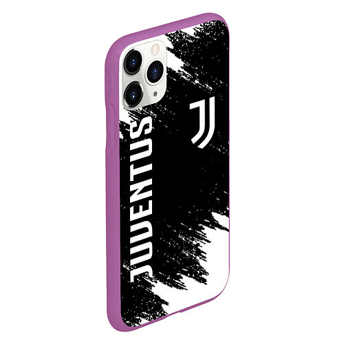 Чехол iPhone 11 Pro матовый JUVENTUS / 3D-Фиолетовый – фото 2