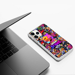 Чехол iPhone 11 Pro матовый BRAWL STARS: SANDY, цвет: 3D-белый — фото 2