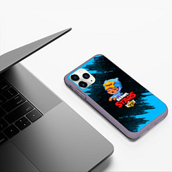 Чехол iPhone 11 Pro матовый BRAWL STARS SANDY, цвет: 3D-серый — фото 2