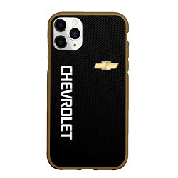 Чехол iPhone 11 Pro матовый Chevrolet, цвет: 3D-коричневый